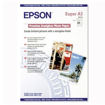 Papel 251gr A3+ Epson Fotografico Semi-Brilhante 20Fls