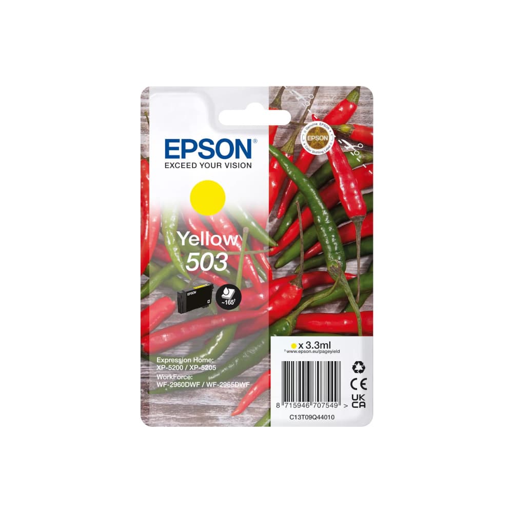 Tinteiro Epson 503 Amarelo C13T09Q44010 3,3ml 165 Pág.