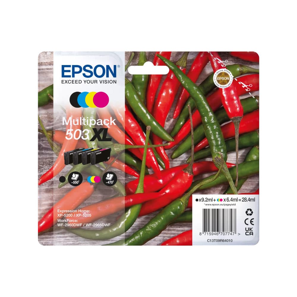 Pack Tinteiros Epson 503XL 4 Cores C13T09R64010