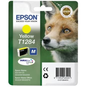 Tinteiro Epson T1284 Amarelo C13T12844011 3,5ml 225 Pág.