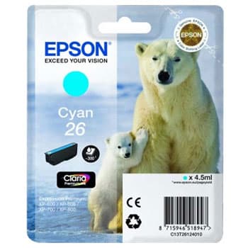 Tinteiro Epson 26 Azul C13T26124010 4,5ml