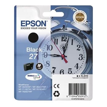 Tinteiro Epson 27 Preto C13T27014010 6,2ml