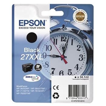 Tinteiro Epson 27XXL Preto C13T27914010 34,1ml 2200 Pág.