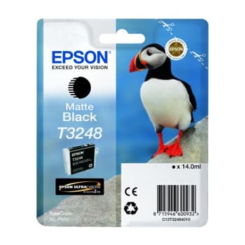 Tinteiro Epson T3248 Preto Matte C13T32484010 14ml 650 Pág.