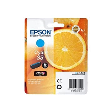 Tinteiro Epson 33 Azul C13T33424010 4,5ml 300 Pág.