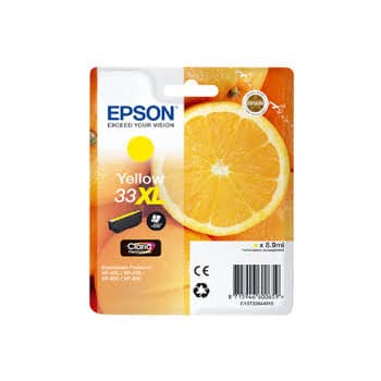 Tinteiro Epson 33XL Amarelo C13T33644010 8,9ml 650 Pág.