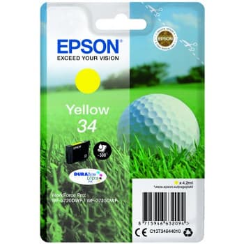 Tinteiro Epson 34 Amarelo C13T34644010 4,2ml 300 Pág.