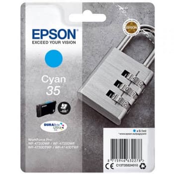 Tinteiro Epson 35 Azul C13T35824010 9,1ml 650 Pág.
