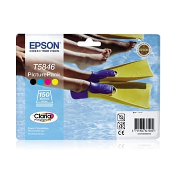 Tinteiro Epson T5846 4 Cores C13T584640 39,1ml + 150 Folhas