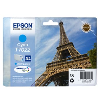 Tinteiro Epson T7022 Azul C13T70224010 21,3ml 2000 Pág.