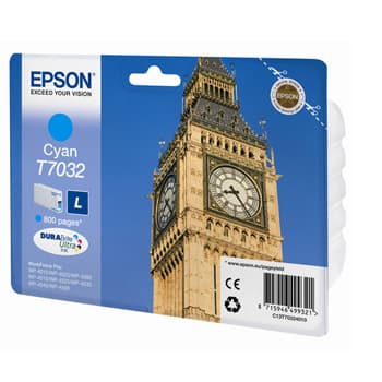 Tinteiro Epson T7032 Azul C13T70324010 9,6ml 800 Pág.