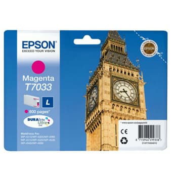 Tinteiro Epson T7033 Magenta C13T70334010 9,6ml 800 Pág.