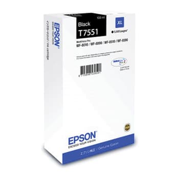 Tinteiro Epson T7551 Preto C13T755140 100ml 5000 Pág.