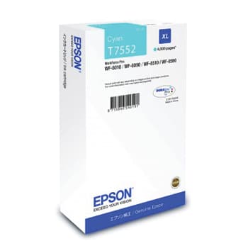 Tinteiro Epson T7552 Azul C13T755240 39ml 4000 Pág.