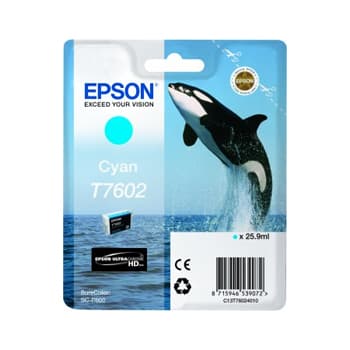 Tinteiro Epson T7602 Azul C13T76024010 25,9ml