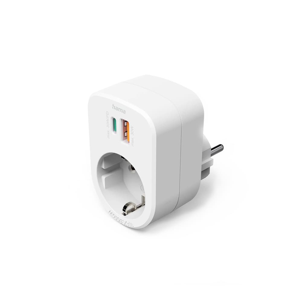 Tomada com USB-C+ USB-A Branco