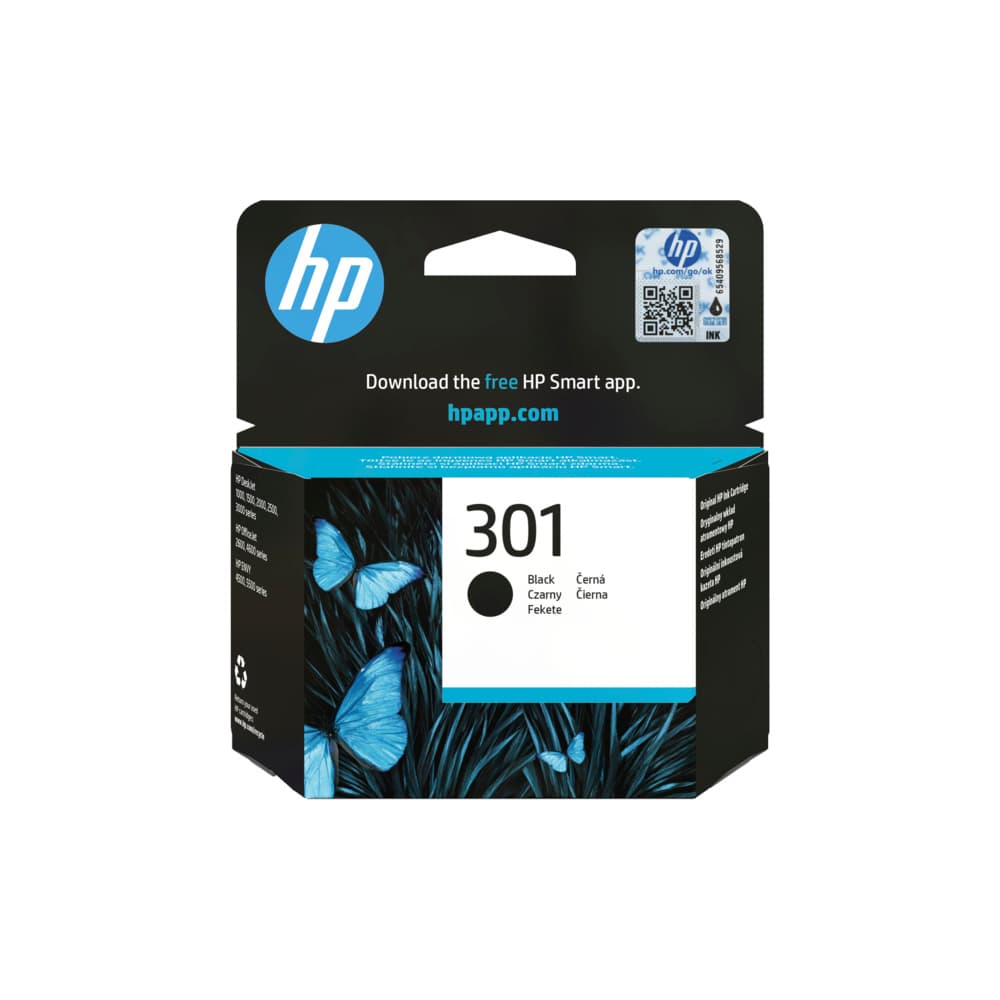 Tinteiro HP 301 Preto CH561EE 3ml 190 Pág.