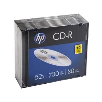 CD-R 700MB 52x HP Slim Pack 10un