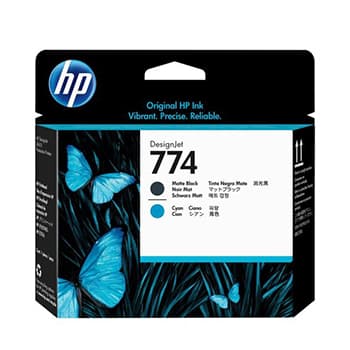 Cabeça Impressão HP 774 Preto Matte/Azul P2W01A