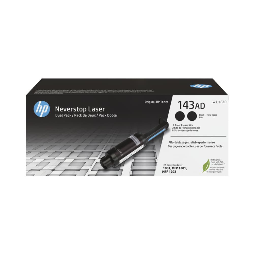Pack Toners HP 143A Preto W1143AD 2500 Pág. 2un