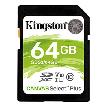 Cartão Memória SDHC 64GB KINGSTON Canvas Select Plus