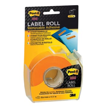 Etiquetas em Rolo Post-it 025,4mmx17,7m Laranja 1un
