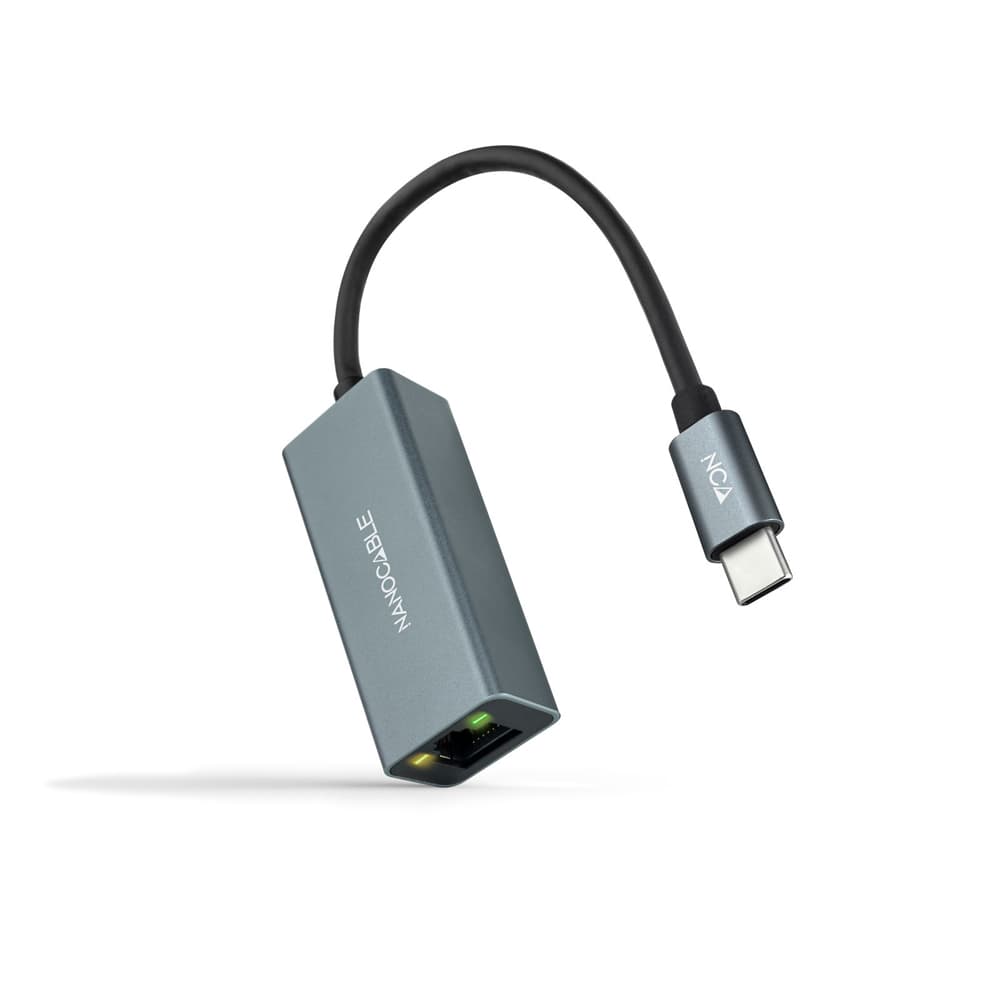 Adaptador USB-C para Ethernet Gigabit Cinza