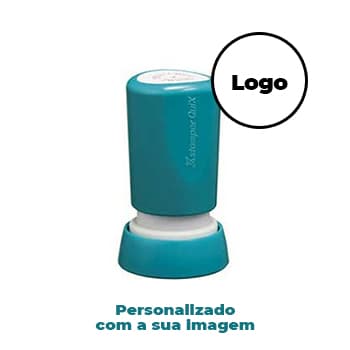 Carimbo Redondo 14mm Xstamper Quix Preto 1un., personalizado