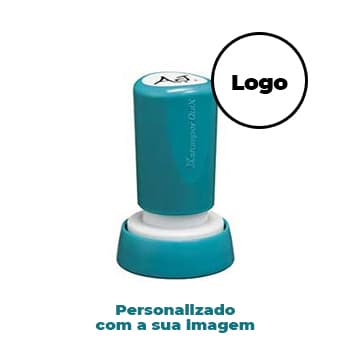 Carimbo Redondo 20mm Xstamper Quix Preto 1un., personalizado