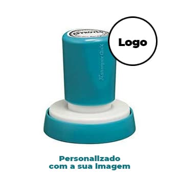 Carimbo Redondo 45mm Xstamper Quix Preto 1un., personalizado