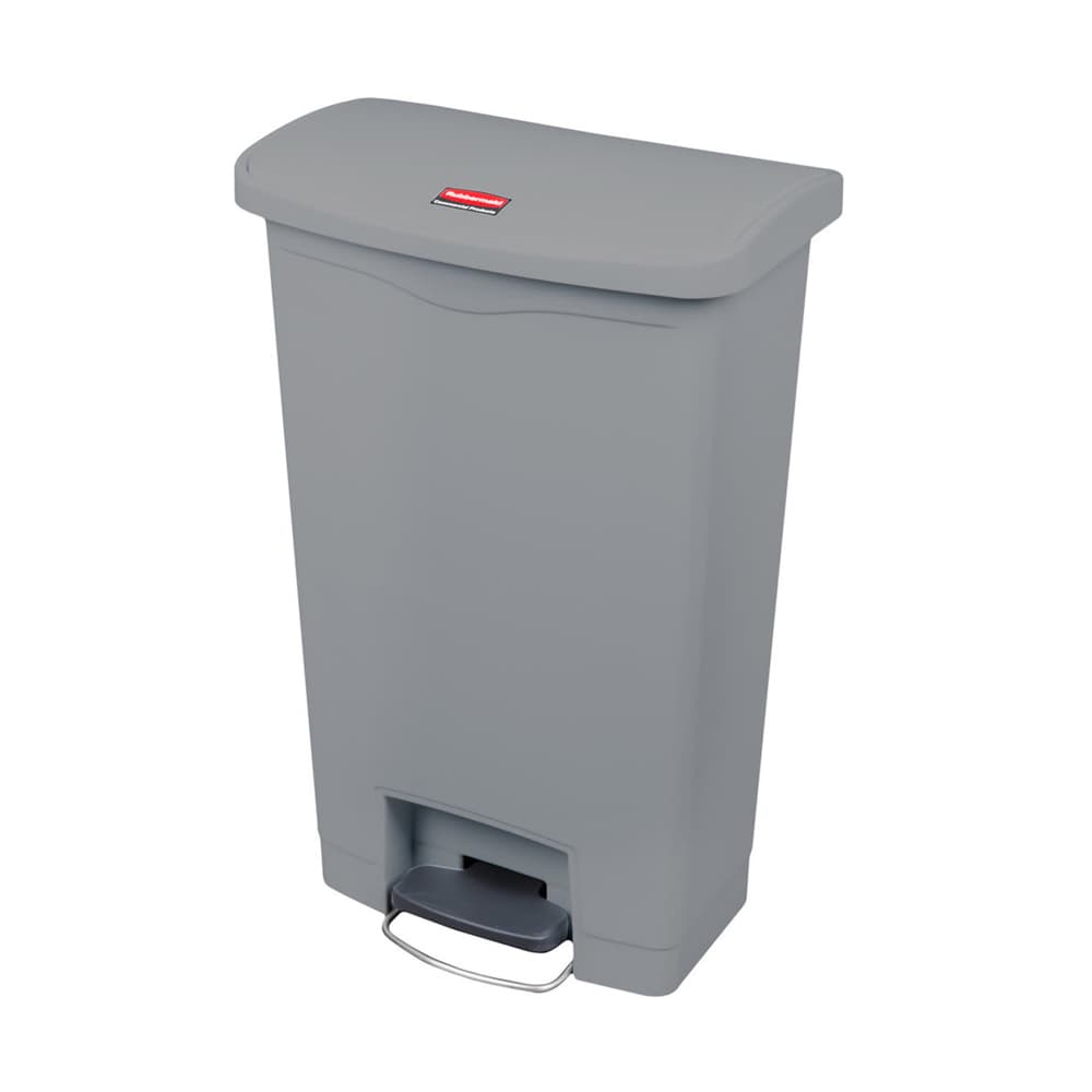 Contentor 50L Resina Slim Jim Step-On Cinza com Pedal