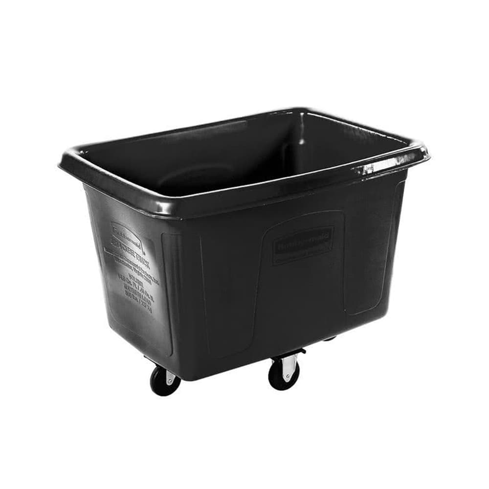 Contentor 400L Plástico Retangular s/Tampa Preto