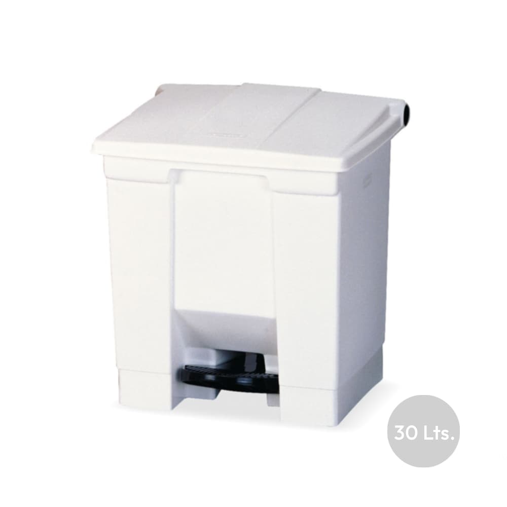 Contentor 30L Plástico Branco com Pedal