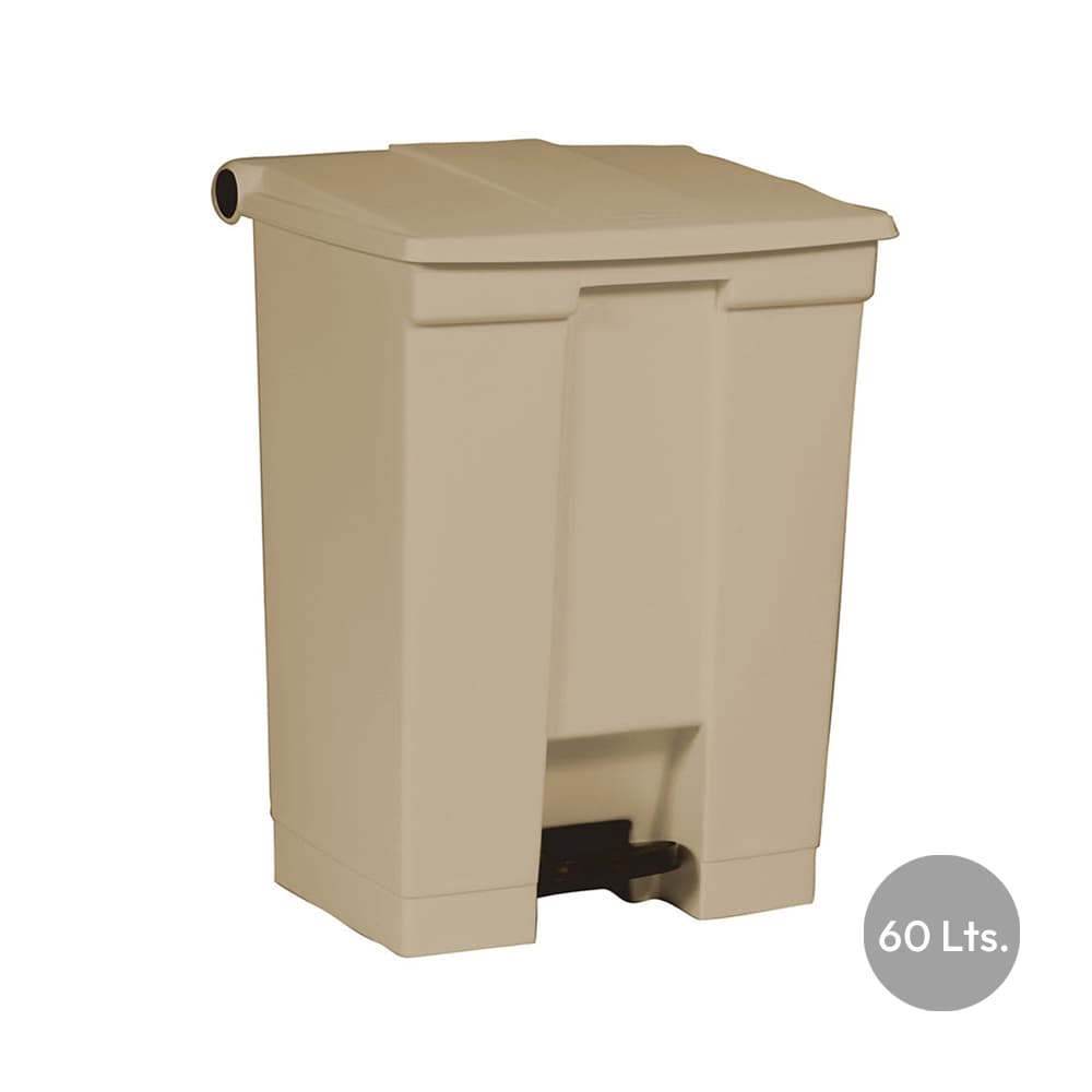 Contentor 60L Plástico Bege com Pedal
