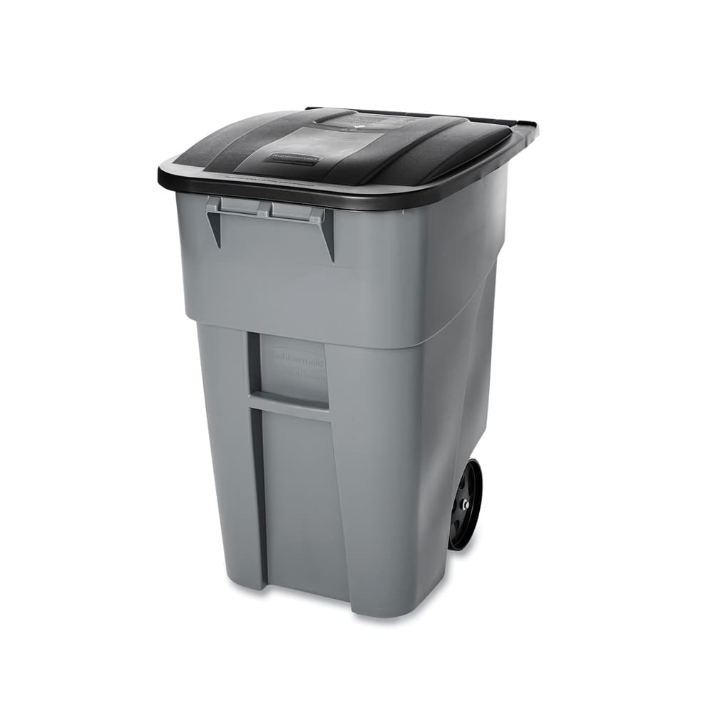 Contentor 189,3L Plástico Brute c/Rodas c/Tampa Cinza