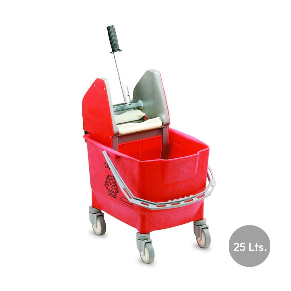 Balde 25 Litros+Prensa Conjunto Combo Bravo Vermelho