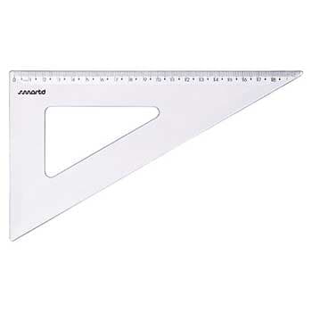 Esquadro Plástico Cristal 60G-20cm SmartD