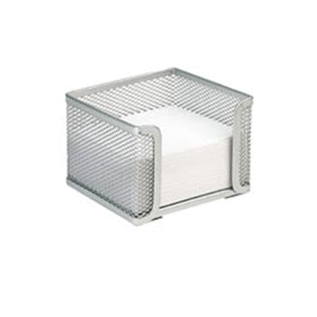 Base Porta Blocos Notas Rede Metálica Prata