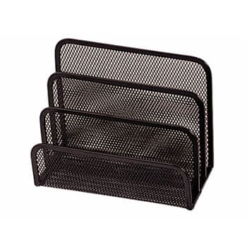 Suporte para Cartas em Rede Metálica Preto