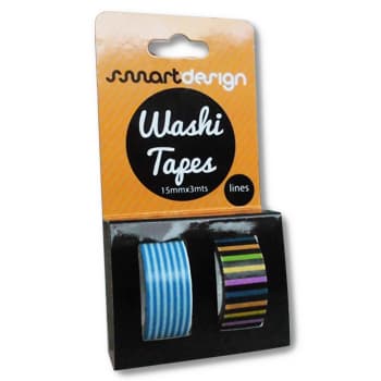 Fita Adesiva Decorativa Washi Tape Linhas 2un