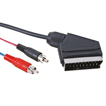 Cabo SCART Macho para 2x RCA Macho 5m