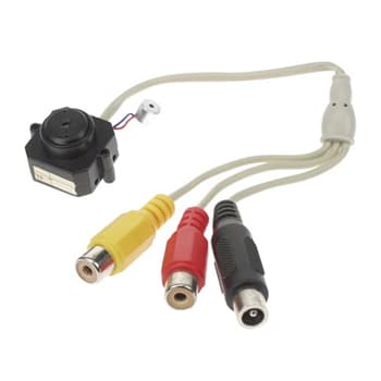 Câmara Pinhole Cor com Audio + Adaptador