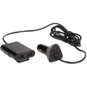 Carregador Isqueiro Auto USB-A 4 Portas