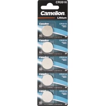 Pilhas CR2016 Lithium 3V 85mAh 5un