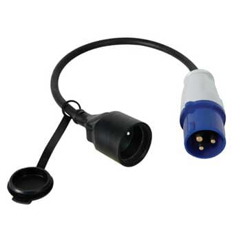 Cabo Conversor Ficha CEE Macho/Schuko Fêmea 40cm