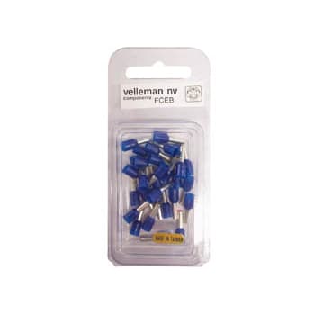 Conector Ponteira para Cravar Azul 2.5mm 30un
