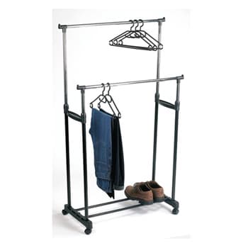 Expositor de Cabides Duplo com Rodas 80x43x170cm