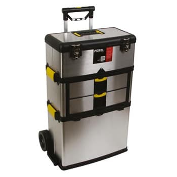 Caixa Ferramentas Trolley 3 Compartimentos Aço Inoxidável