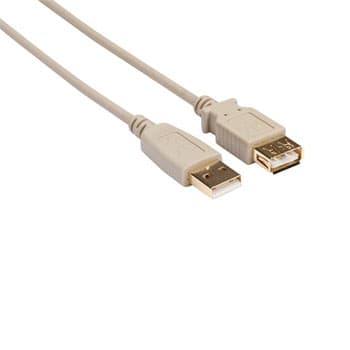 Cabo USB-A 2.0 Macho / Fêmea Cobre 1,8m Branco
