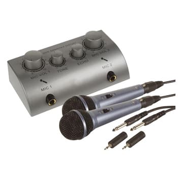 Set Karaoke 2 Microfones + 1 Promix02